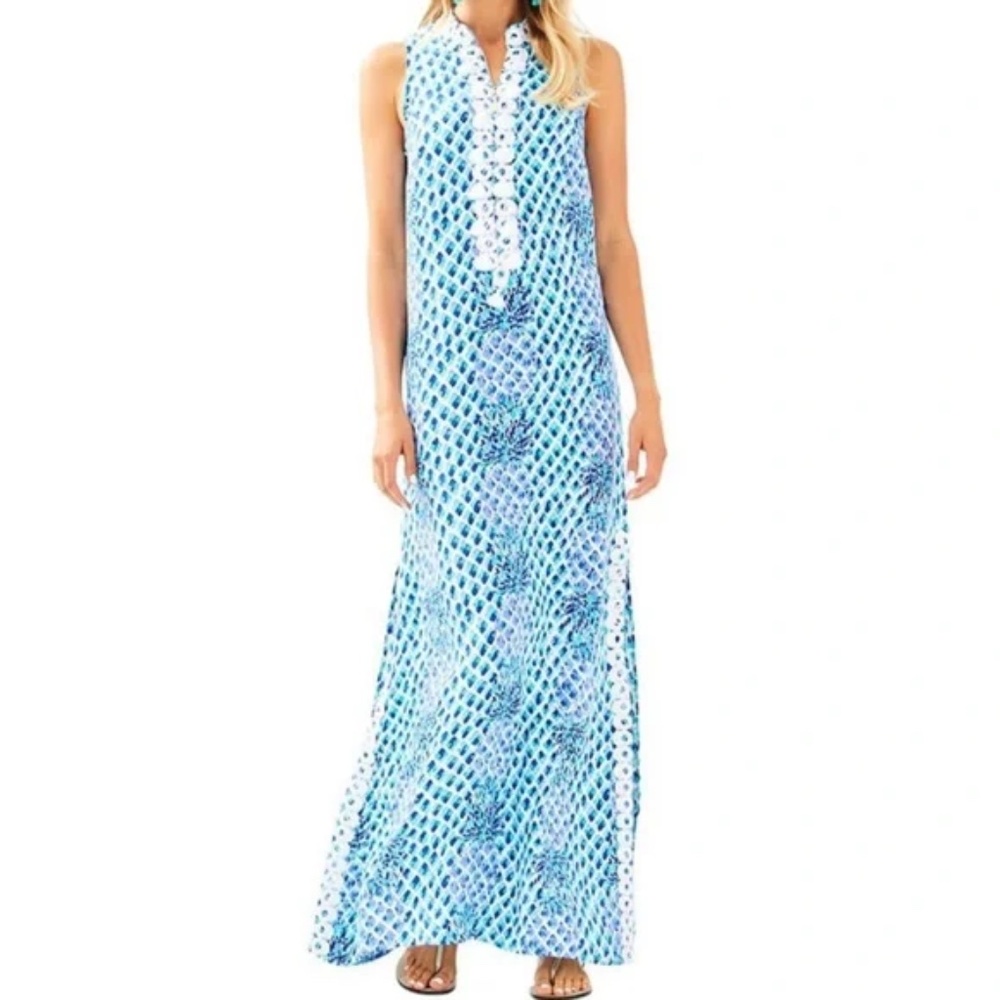 Lilly Pulitzer 🏝️ Jane Maxi Dress, Toe In Engineered, Size 2, EUC